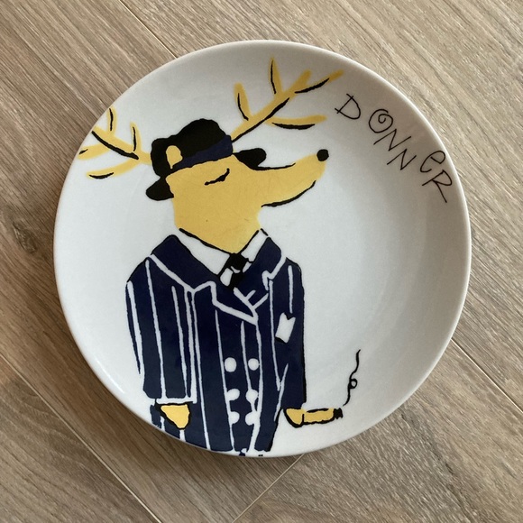 Pottery Barn Dining Pottery Barn Reindeer Appetizersalad Plate